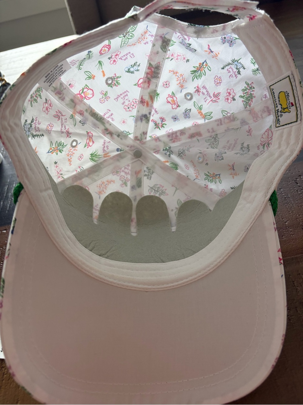 Masters Floral Pink & Green Augusta-Inspired Golf Hat - Picture 2 of 3